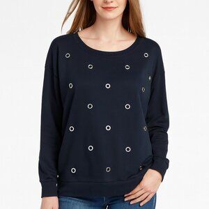 Ultra Flirt Black Grommet-Detail Sweatshirt Juniors XL